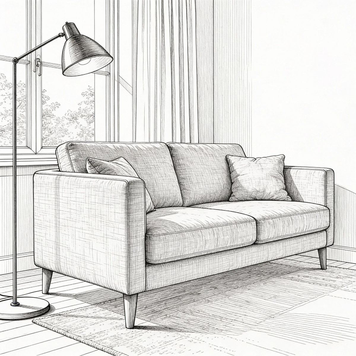 室内设计线稿生成示例1