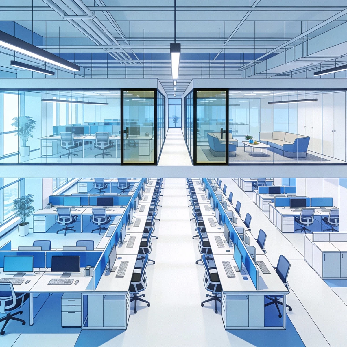 办公室布局平面图示例1