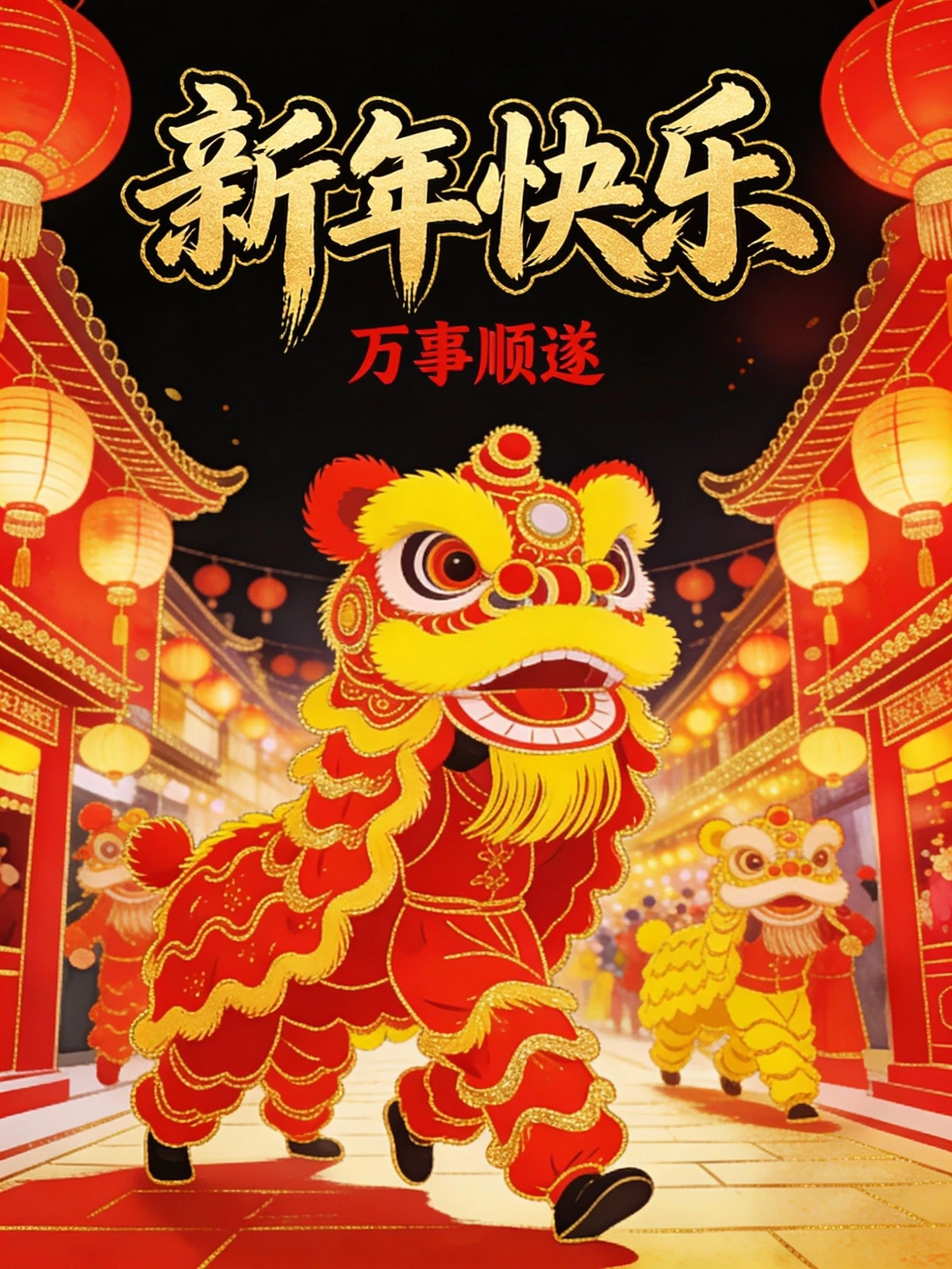 国潮风格贺卡示例1