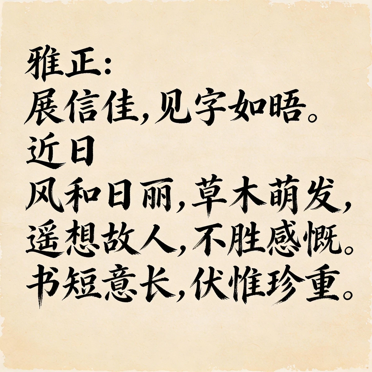 复古书信手写稿