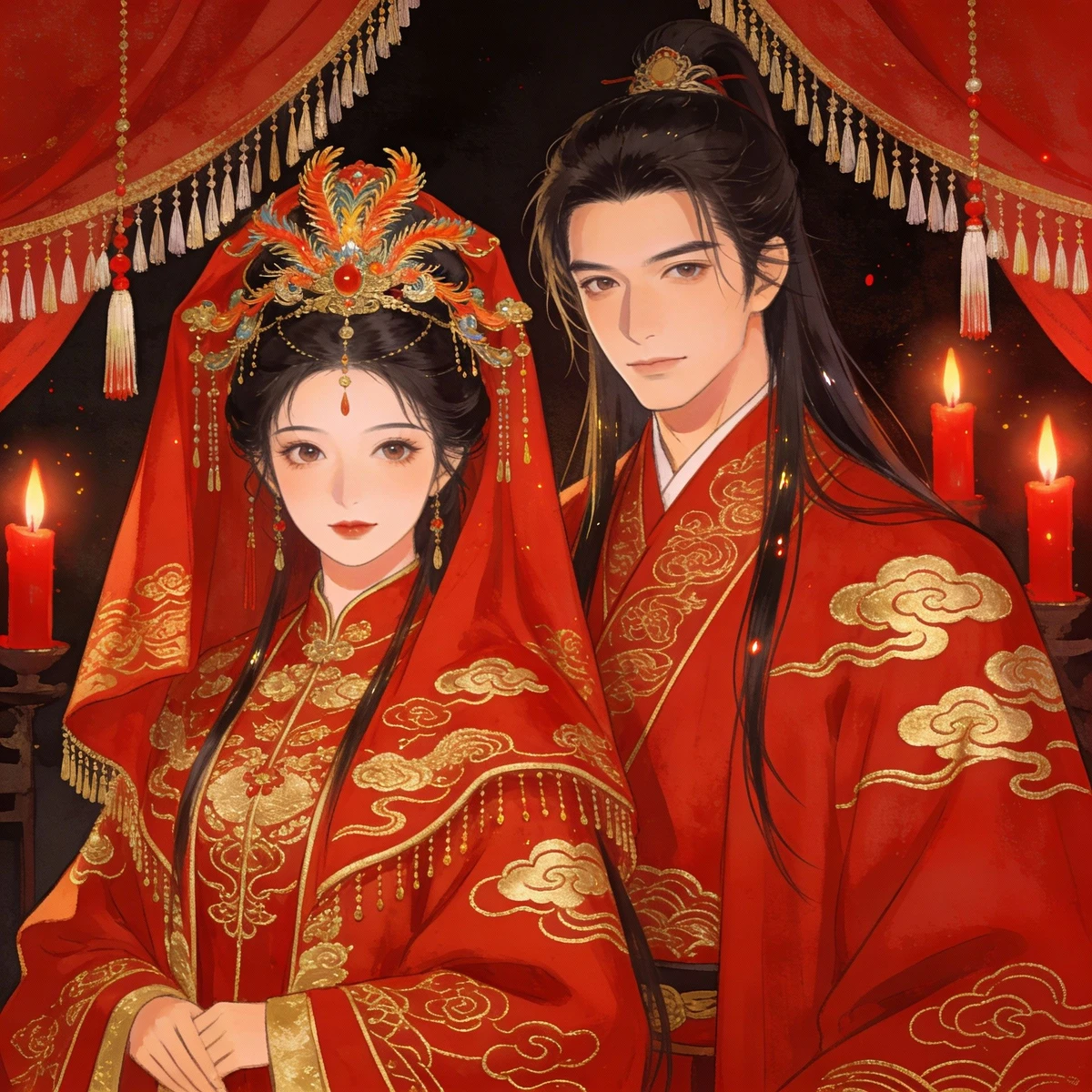 国潮古风情侣头像案例1