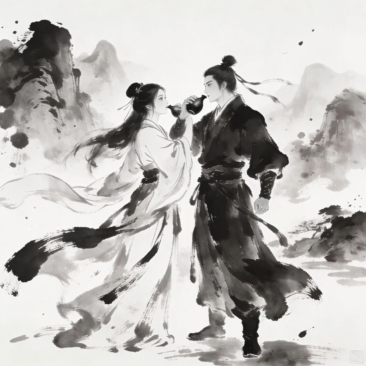 国潮古风情侣头像案例1