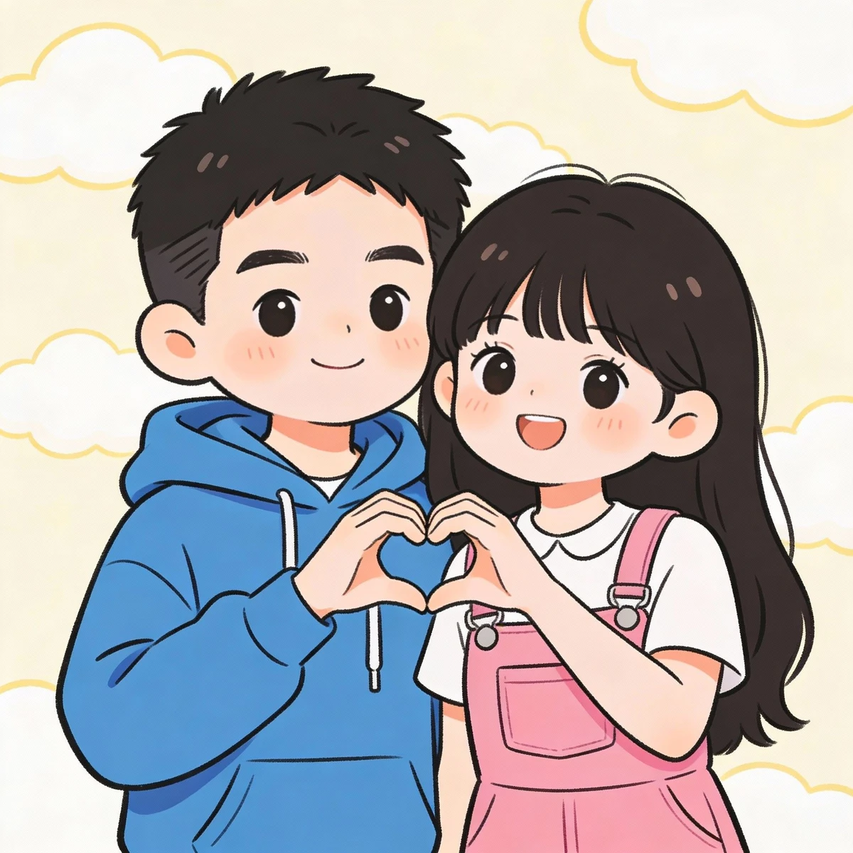 可爱卡通情侣头像案例1