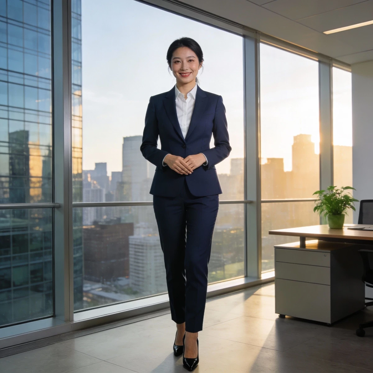 商务职场风格模特生成图1